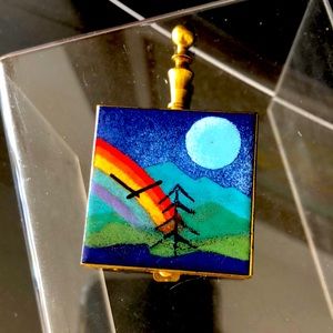 Enamelled Purse Ash Tray